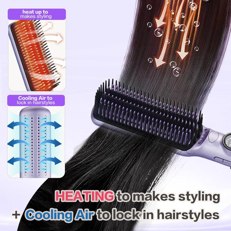 Hair Straightener with LED Display, 1 Box Professional Negative Ion Hair Straightening Comb, Hair Styling Tool for Home & Salon Use