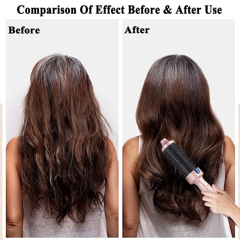 Electric Heated Hair Curler, 1 Box Hair Straightening Brush, Professional Hair Styling Tool for Women & Girls Home & Salon Use