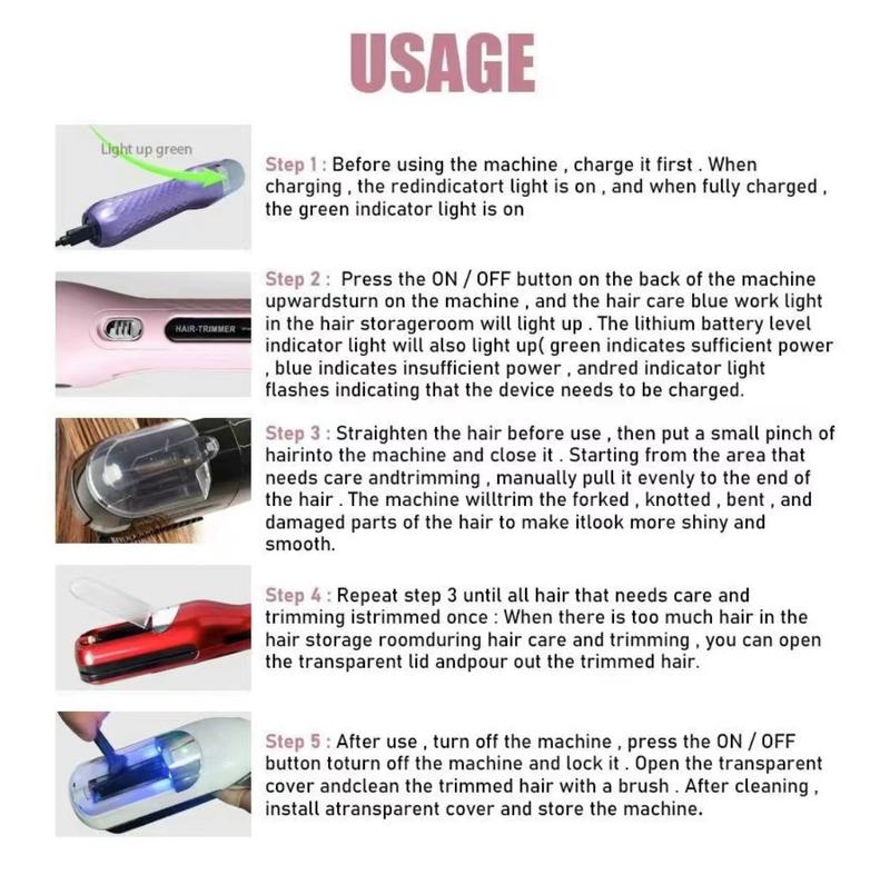 Trimmer partner, for trimming hair ends, electric hair clipper - cordless, rechargeable, durable, adjustable cutting length - perfect for home and professional use, comfortable and smooth