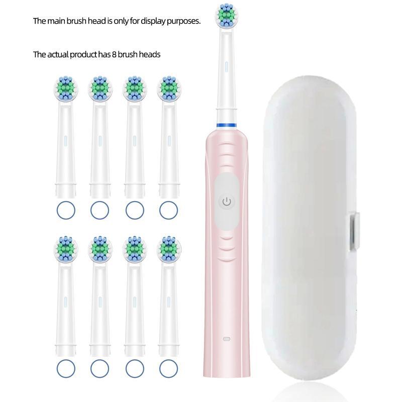 Deep Cleaning Electric Toothbrush Set, 1 Set Rechargeable Toothbrush & Replacement Brush Heads, Oral Care Tool for Women & Men, Gifts for Girlfriend, Winter Gift, Christmas Gift