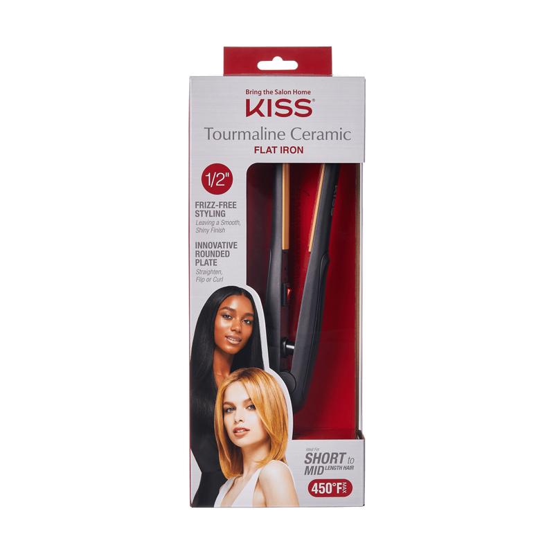 KISS Tourmaline Ceramic Flat Iron, 1 2