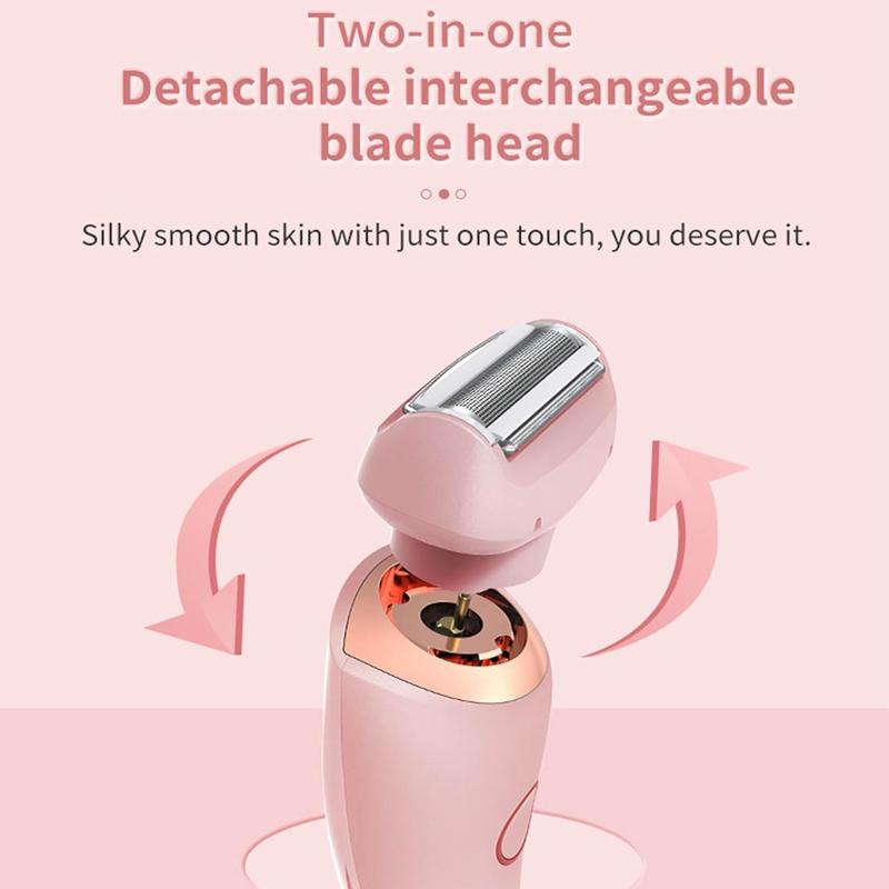 2 in 1 Electric Shaver Razors for Women,  Mermaid Shaver,Waterproof Wet Dry Portable Body Hair Trimmer,smooth,daily,stainless steel, Gentle Sensitive