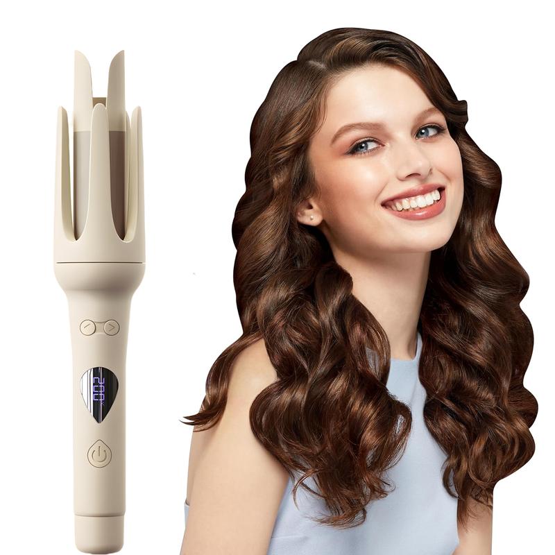 Deluxe Automatic Rotating Curling Iron, Double layer anti scalding, Tangle Prevention, 360 ° Rotation, Adjustable temperature up to 210° in 7 steps Curler Traditional Comfort