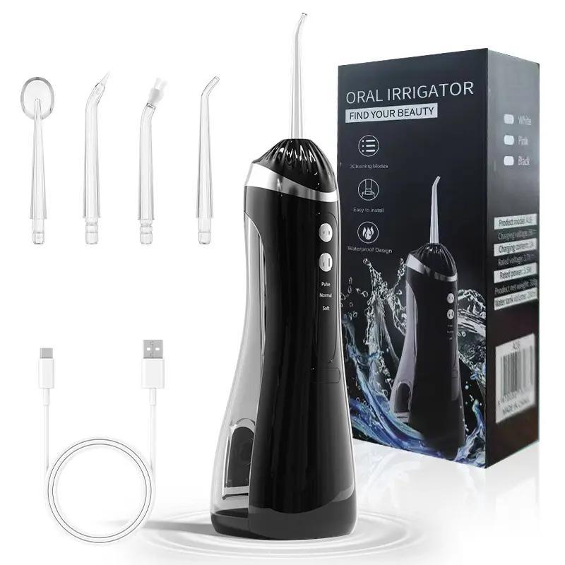 USB Rechargeable Electric Water Flosser, 1 Set Portable Oral Irrigator, Waterproof Dental Floss, Oral Care Tool for Home & Travel, Christmas Gift