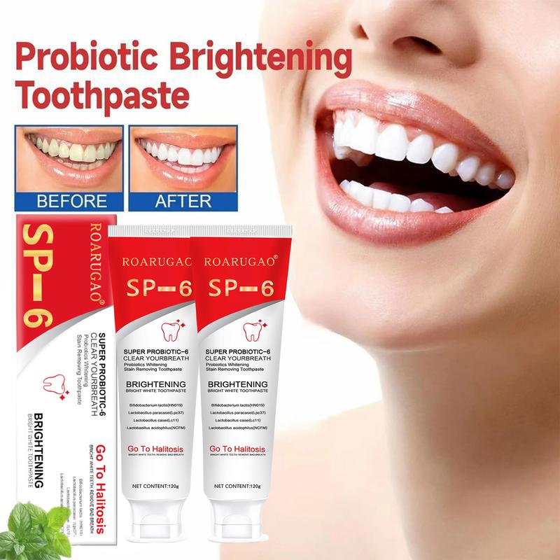 [+5$Get 2Pcs] SP-6 Probiotic Toothpaste：Enhanced Formula Balances The Oral Microbiome, Removes Stains, And Provides Long-lasting Fresh Breath.