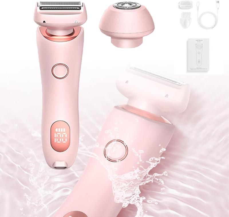 2 in 1 Electric Shaver Razors for Women,  Mermaid Shaver,Waterproof Wet Dry Portable Body Hair Trimmer,smooth,daily,stainless steel, Gentle Sensitive