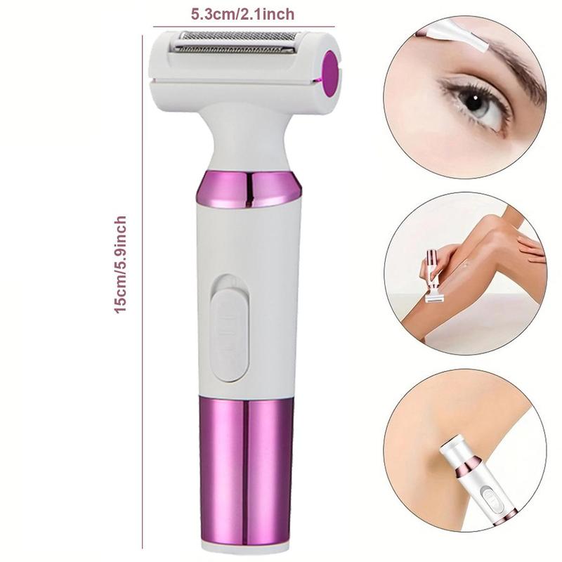 4 in 1 Electric Women's Trimmer Kit, 1 Set Rechargeable Body Hair Razor, Waterproof Painless Epilator, Nose Hair Removal Tool for Women