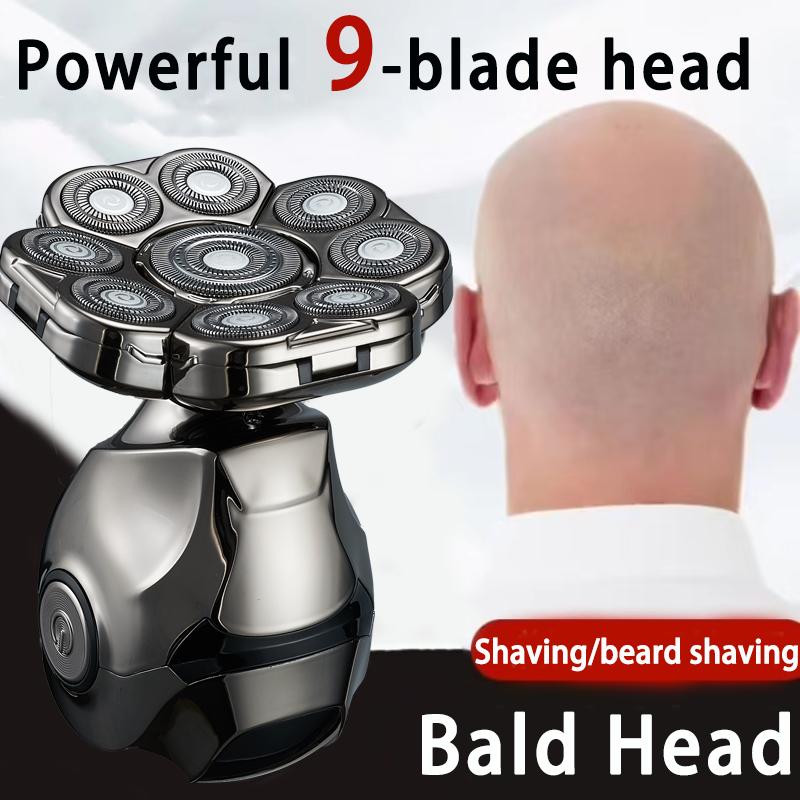 9-Head 5-in-1 Electric Shaver – Smooth, Wet & Dry Use for Face, Head & Body Comfort