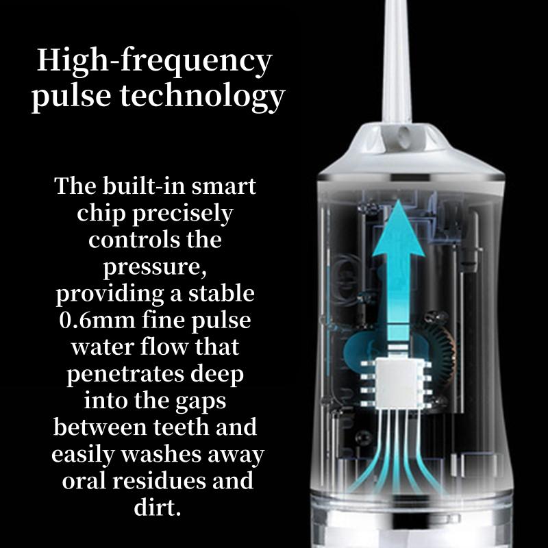 Portable Rechargeable Water Flosser, 3 Modes, IPX7 Waterproof, Ideal for Travel & Daily Use