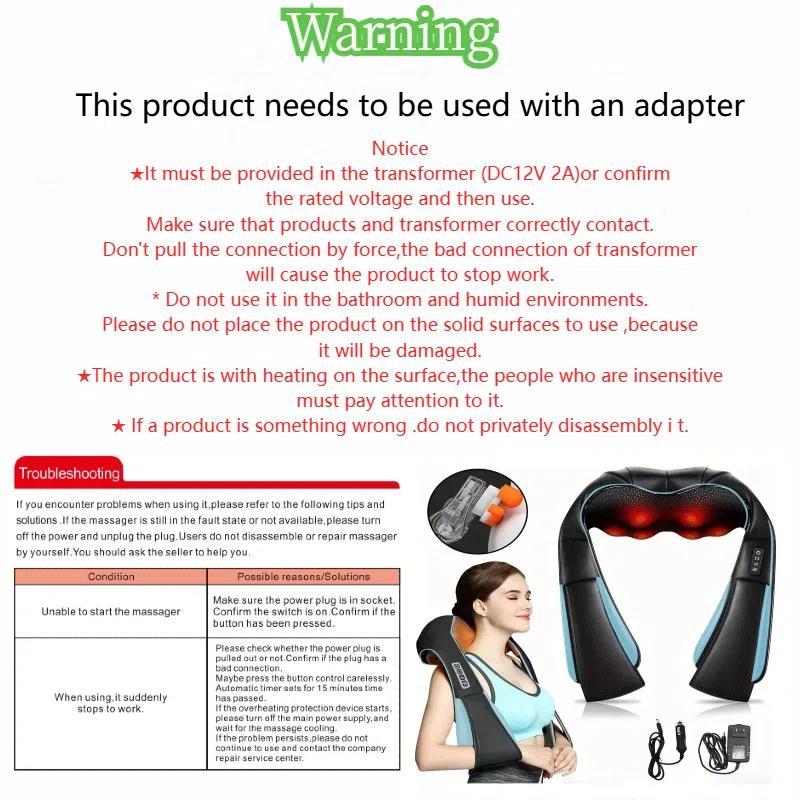 Neck Massager, Electric Neck Massager with Heat Function, Professional Shoulder Massager for Men & Women, Birthday Gift, Holiday Gift