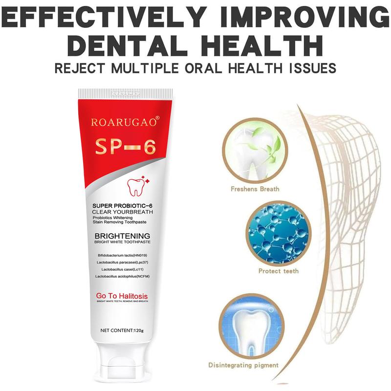 [+5$Get 2Pcs] SP-6 Probiotic Toothpaste：Enhanced Formula Balances The Oral Microbiome, Removes Stains, And Provides Long-lasting Fresh Breath.