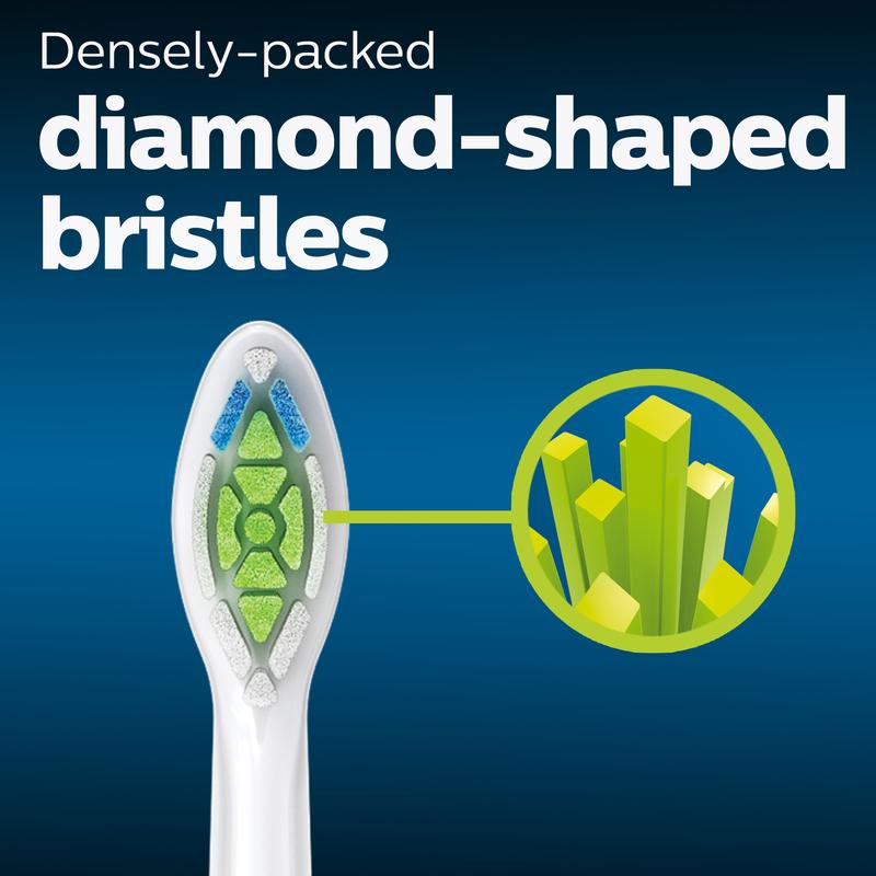 Philips Sonicare DiamondClean Replacement Toothbrush Heads - 4-Pack, BrushSync Technology Handle Handle Handle