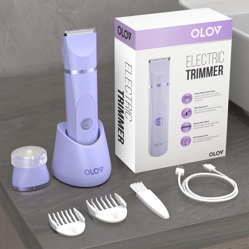 OLOV Wet and Dry Body Shaver Beautician - Bikini Underarm Pubic Hair Trimmer, Replaceable Ceramic Head, Waterproof Hygienic Shaver, Stylish and Portable, Accurate and Safe Comfort Christmas gifts New Year gifts