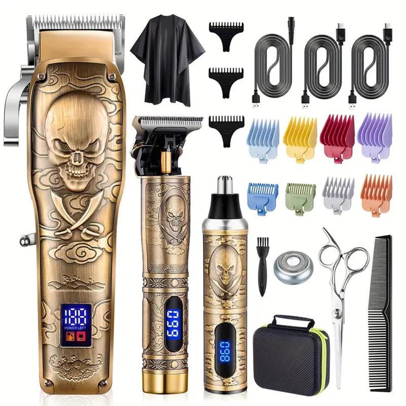 Comfort Multi-use Electric Shaver Trimmer Kit, Hair Clipper, Nose Hair Trimmer Set, Portable Rechargeable Barber Clippers Set, Hair Cutting Machines, Hair Care Products, Barber Kit, Summer Gift, Back To School Hair Styling Tools, Gifts for Men