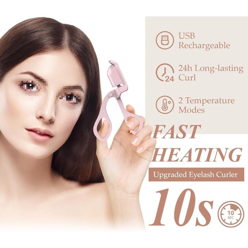 Heated Curlers - Rapid Heated Curler - Rechargeable Curler - Temperature Control,Quick Natural Curling Long Lasting with Sensing Heating Silicone Pad