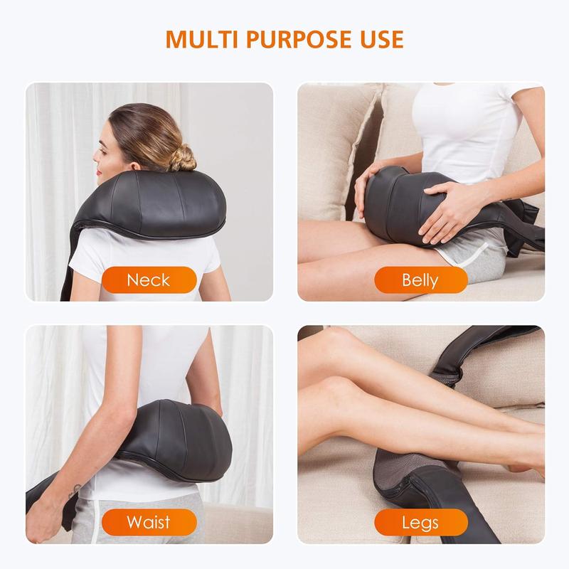 Back Shoulder and Neck Massager with Heat, Electric Deep Tissue 4D Kneading Massage, Adjustable, Durable, Comfort, Best Gifts for Women Men Mom Dad