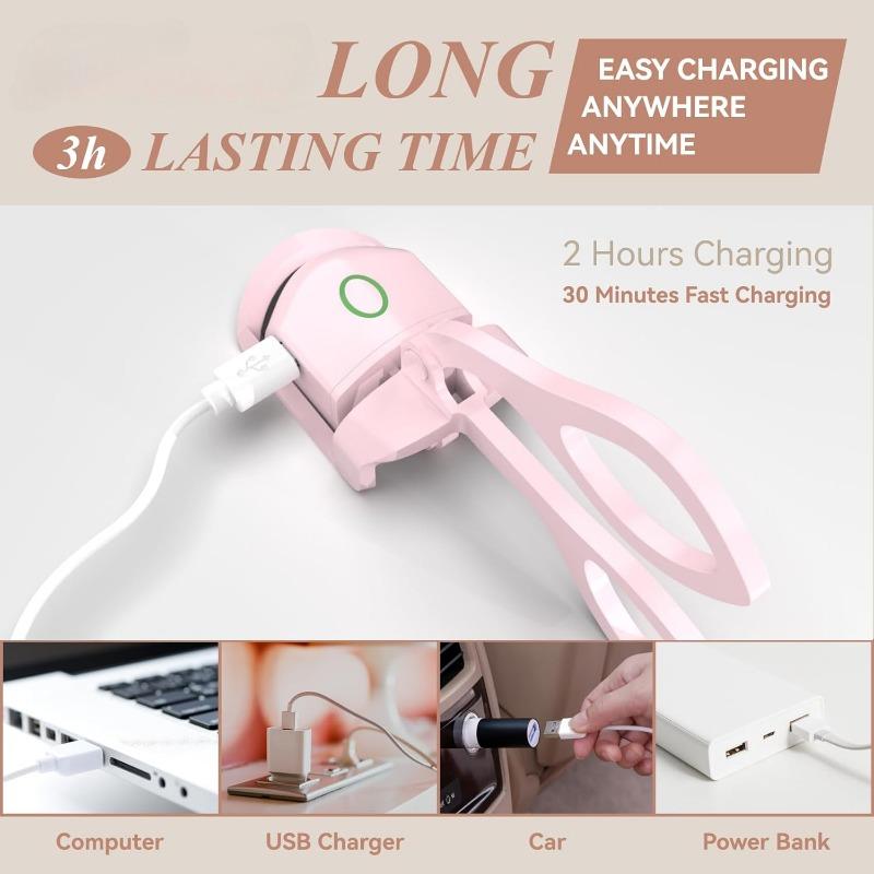 Heated Curlers - Rapid Heated Curler - Rechargeable Curler - Temperature Control,Quick Natural Curling Long Lasting with Sensing Heating Silicone Pad