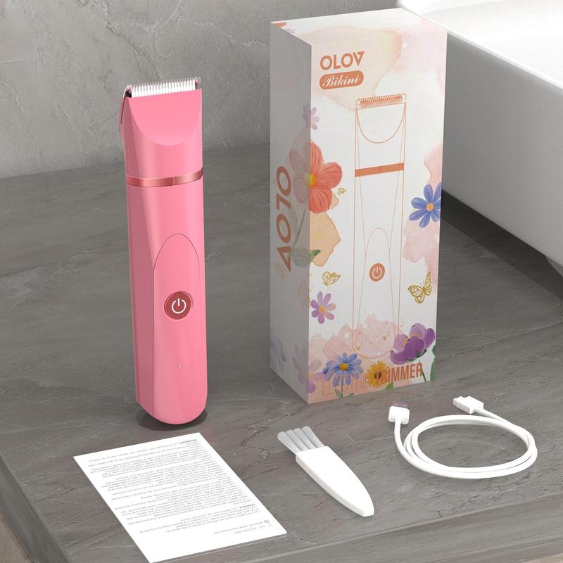 OLOV Wet and Dry Body Shaver Beautician - Bikini Underarm Pubic Hair Trimmer, Replaceable Ceramic Head, Waterproof Hygienic Shaver, Stylish and Portable, Accurate and Safe Comfort Christmas gifts New Year gifts