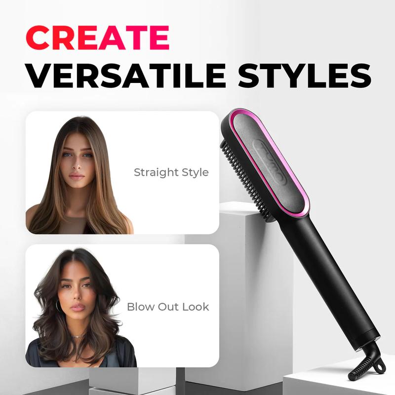 TYMO RING - Hair Straightener Comb Styling Tool for Frizz-Free Hair Curler Comfort Salon Hair waver Brush straightener