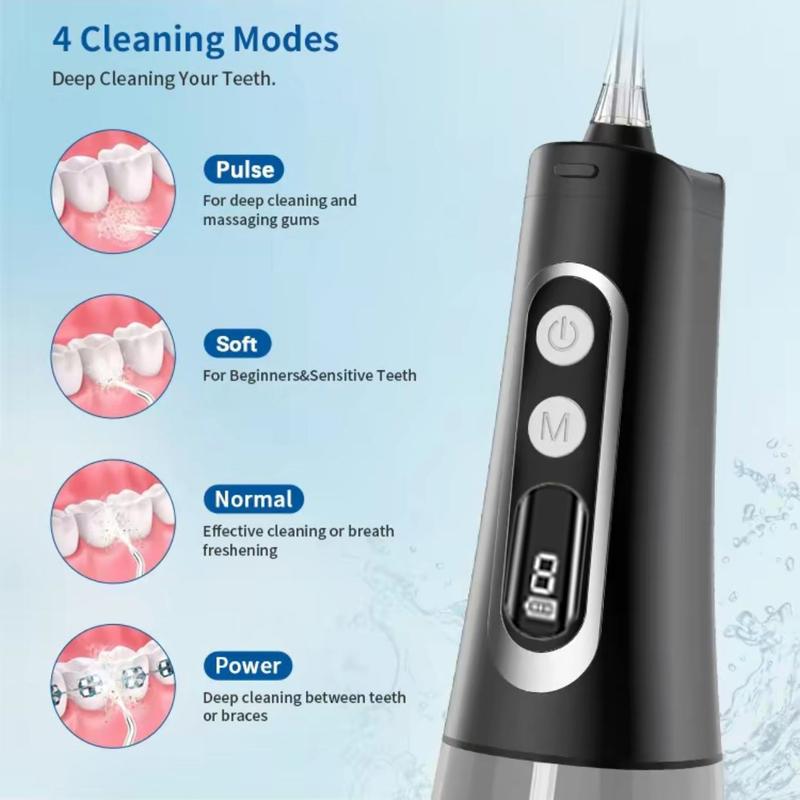 Purehealth Cordless Water Flosser 9 Modes Dental Oral Rinse,4 Replacement Heads Portable Rechargeable lPX7 Waterproof.Long Battery Life, Water Dental Cleaner for Home and Travel Lightweight 2024