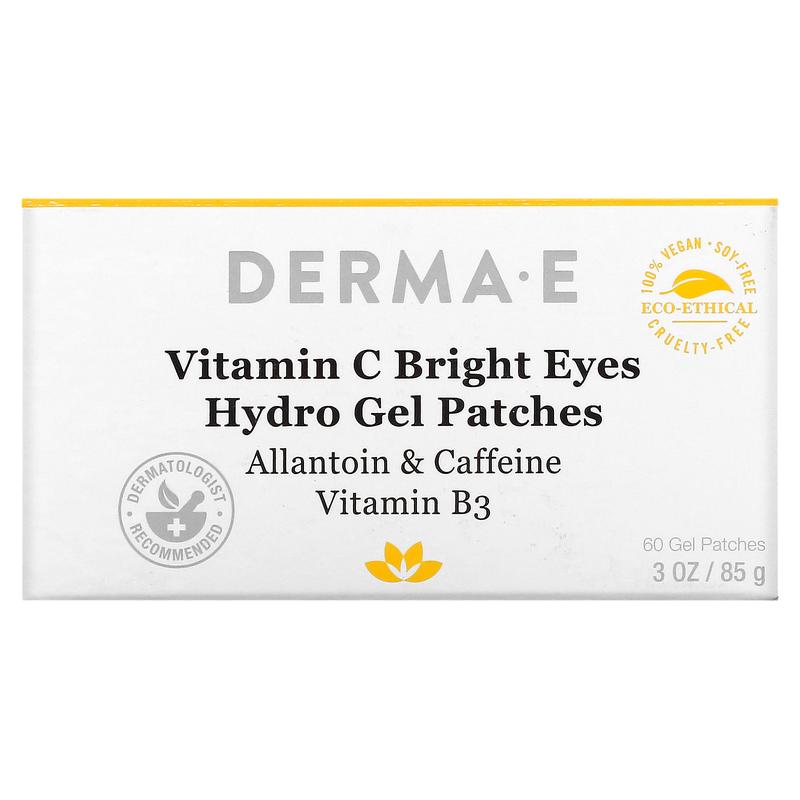 DERMA E Vitamin C Bright Eyes Hydro Gel Patches, 60 Patches