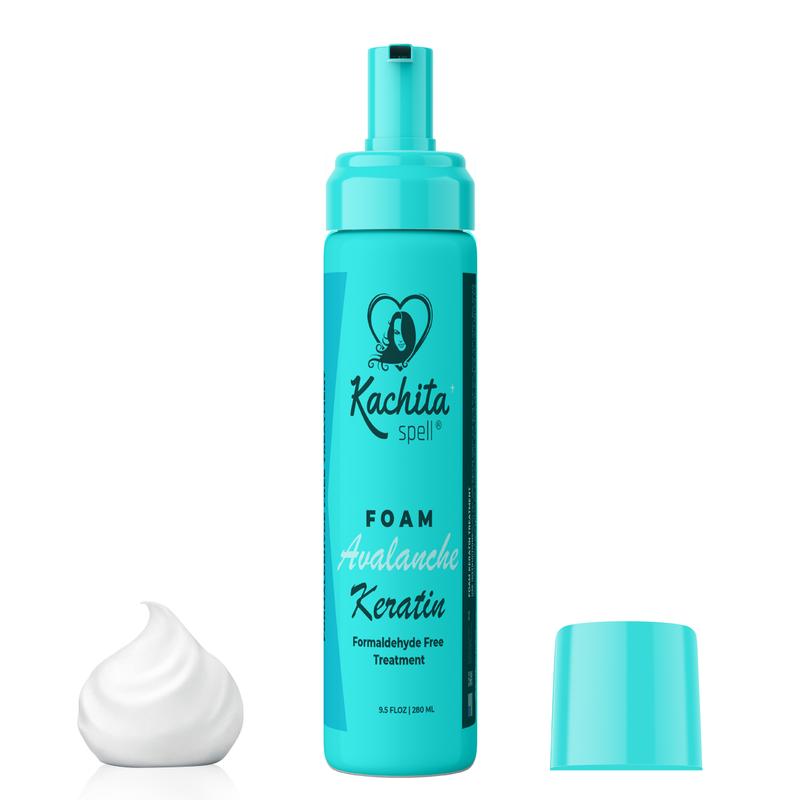 Keratin Avalanche Foam Hair Straightening Treatment Formaldehyde Free Kachita Spell 9.5floz