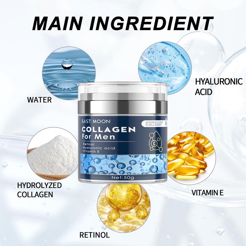 Collagen Moisturizing Facial Massage Cream, 1 Count Hydrating Face Cream, Face Lotion for Men, Skin Care Product for Men