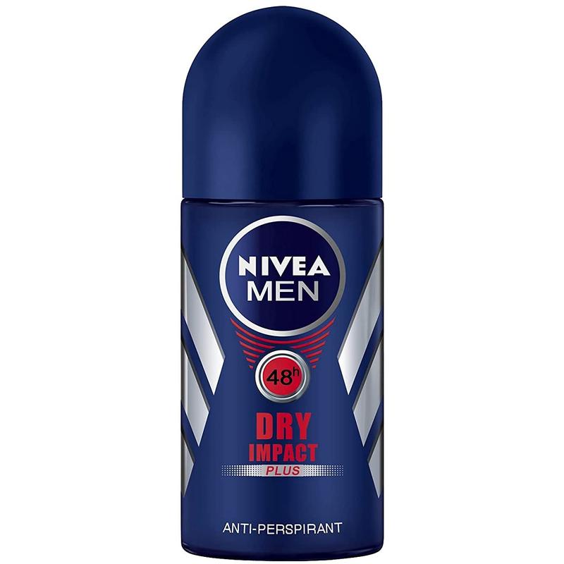 Nivea for Men Dry Impact Antiperspirant Deodorant Roll-On, 50ml (Pack of 3)