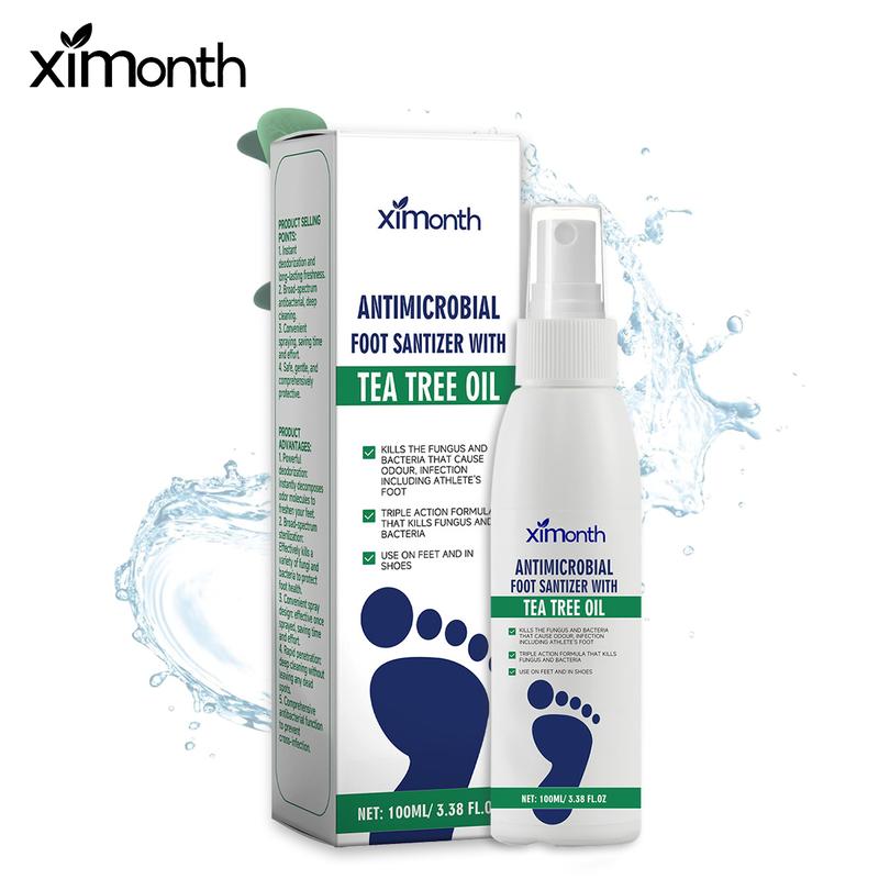 (New) 2024 Antimicrobial Foot Cleanser Liquid Soap with Tea Tree Oil, Soothes itch and Skin irritations, 100ml Bottle