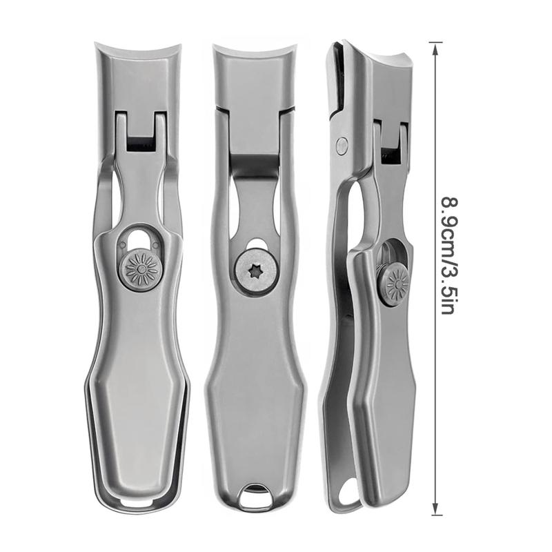 Ultra Wide Jaw Opening Nail Clipper, Ultra Sharp Stainless Steel Nail Clippers for Tough Nails, Toenail Clippers for Thick Nails Ingrown Manicure, Long Handle Large Cutter with Safety Lock, Clippers for FingerNails Toenails, Pedicure, Men & Women