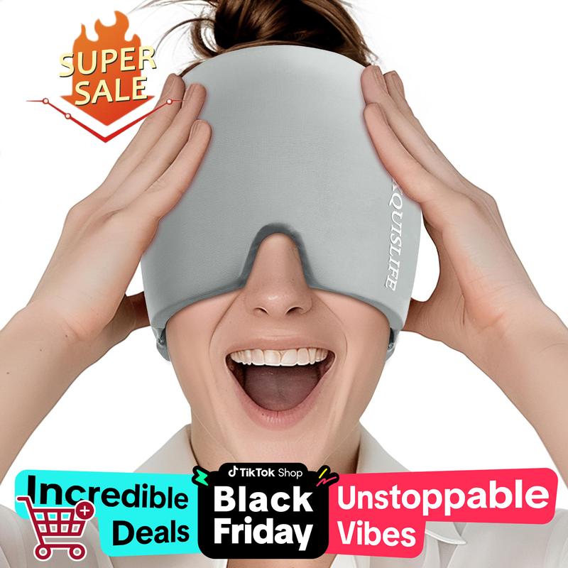 [blackfriday sale]Migraine Headache Relief Cap, Gel lce Head Wrap for Tension and Stress Relief.Suitable for Home breaks, before sleep, office