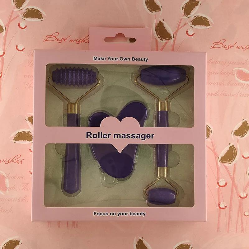 3pcs Set Resin Roller Massager for Face Body Gua Sha Face Care Beauty Health Massage Tool Roller Not Jade Stone Facial Massager