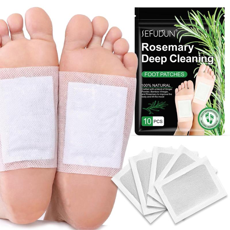 Rosemary Deep Cleansing Foot Patches, 10pcs *3 Bags Foot Care Patch, Effective Feet Health Patches, Relaxation, Sleep Better Adhesive Sheets