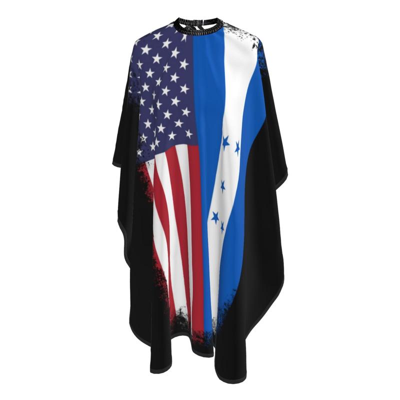 USA Honduras Mix Flag Salon Barber Cape Haircut Apron for Hair Stylist and Home Use - Lightweight and Durable - Comfortable, Hanging