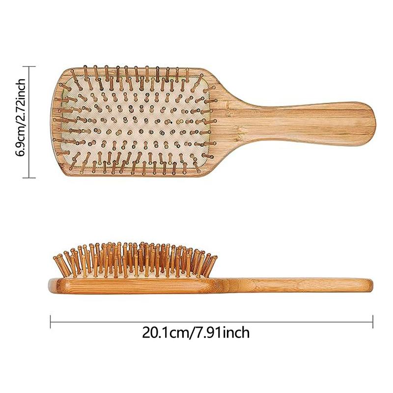 Bamboo Hair Brush, Scalp Massage Comb Wavytalk Brush, Wet And Dry Hair Detailing Comb, Portable Durable Hair Comb, Styling Haircare For Women & Men, Heatless Styling Tools, Christmas Gift