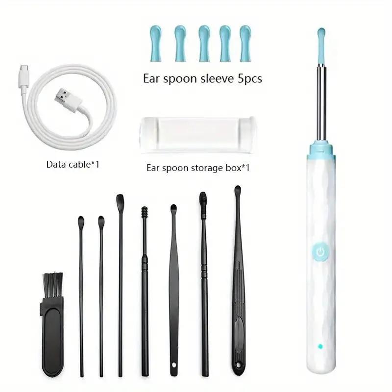 <Christmas Gifts> Ear Wax Removal Tool - Spade Ear Cleaner with Ear Camera, 1080P Ear Scopel with 7 Pcs Ear Set - Earwax Remover Picker with 5 Replacement Tips Ear Pick with 6 LED Light for Earwax Cleaning, Support iPhone & Android