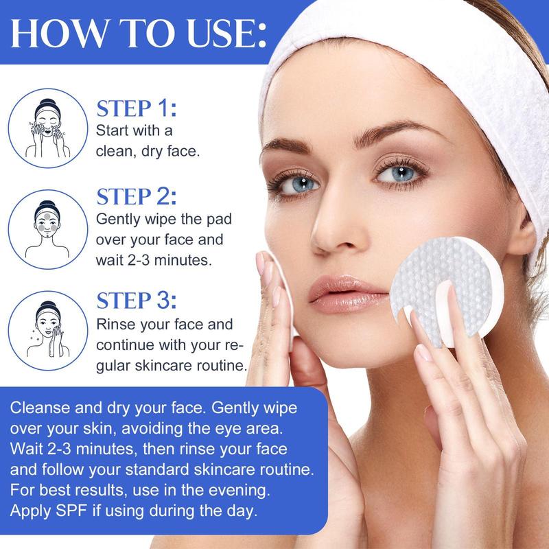 Glycolic Acid Facial Pads, Deep Cleaning Skin, Firming and Lifting Skin, Skin Looks Obviously Refreshed, Enhance The Skin's Natural Luster