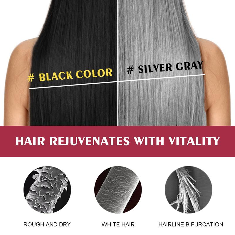 Silver Gray Hair Dye Shampoo 3-in-1 Champu Para Canas Mujer, Instant Herbal Hair Color Treated Shampoo, Long Lasting Easy to Use, for Women Men Christmas Gift, 100ml