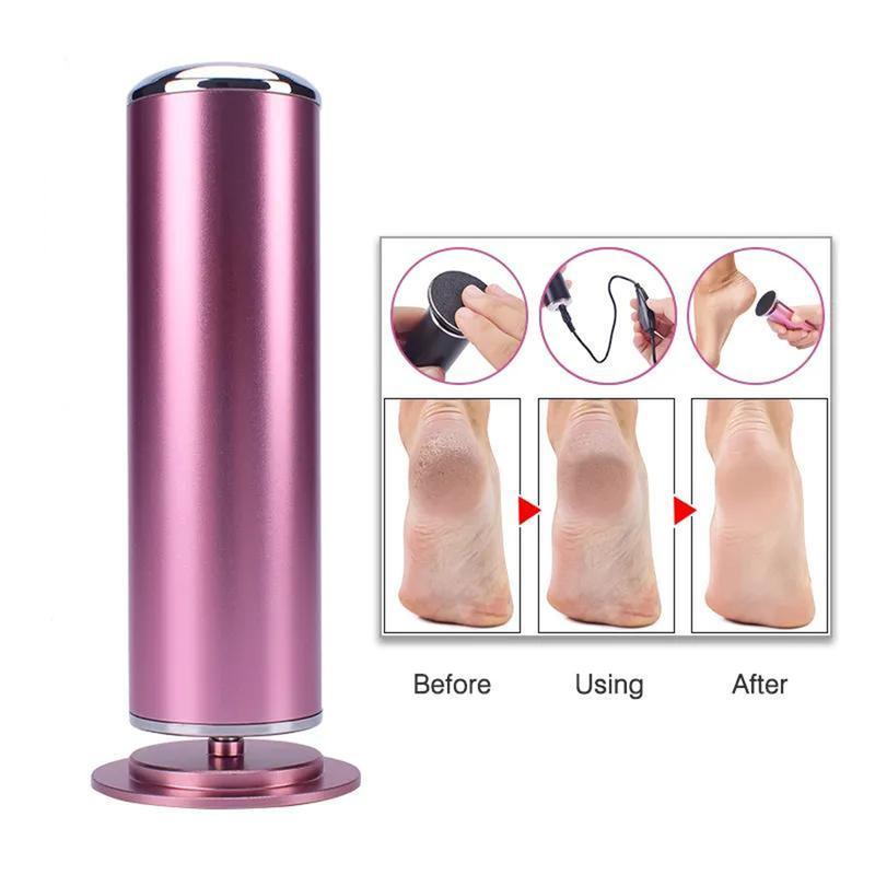 Travel-mounted electric foot file Portable, gently adjustable rotary electronic foot Dead Skin Removal, Callus Removal Tools, Back to School Pedicure Care Tools for Home and Nail Salon, Dynamic Nail Supply, Personal Care Accessories