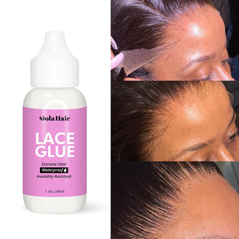 Dolahair Lace Glue for Wigs, Waterproof Super Hold Wig Glue for Front Lace Wig, Invisible Hair Bonding Adhesive Glue Extreme Hold for Hair Systems