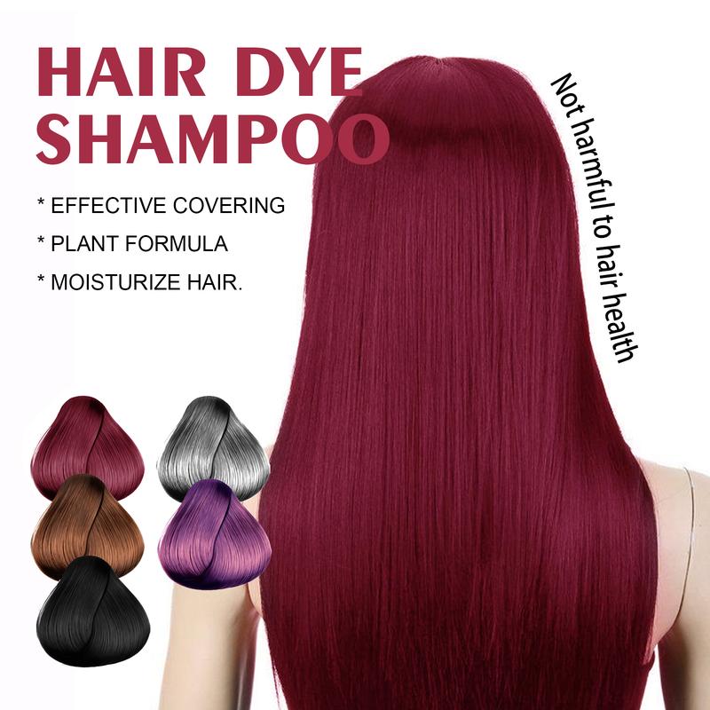 Silver Gray Hair Dye Shampoo 3-in-1 Champu Para Canas Mujer, Instant Herbal Hair Color Treated Shampoo, Long Lasting Easy to Use, for Women Men Christmas Gift, 100ml