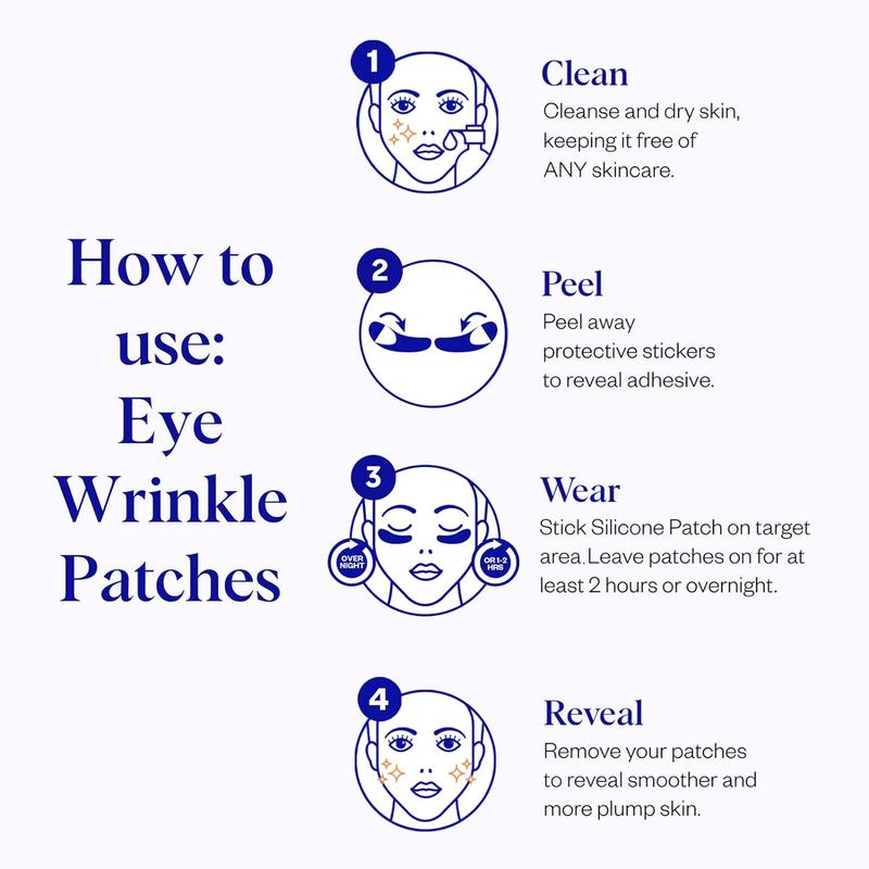 Wrinkles Schminkles Eye Wrinkle Patches (Reusable Medical Grade Silicone Patches) - Set of 3 Pairs Skin Care Cosmetic Skin Care Cosmetic