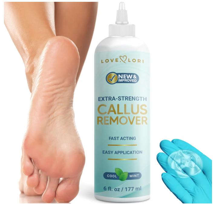 Extra Strength Callus Remover for Feet - Callus Remover Gel Foot Scrubber for Dead Skin - Professional Pedicure Foot Spa Essential, 6oz Kit Restore Salon Smooth