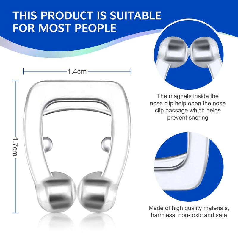 Nose Clip for Anti Snoring, 1 Box 2 Boxes(6 Counts box) Magnetic Nose Clips, Snore Healthy Sleep Nose Clip, Sleep Aid Products for Men & Women, Christmas Gift