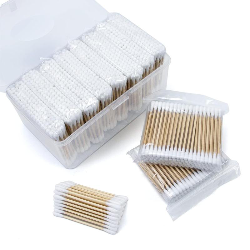 Cotton Swabs with Wooden Sticks, Cotton Swabs for Ears Cleaning, 1000 Count