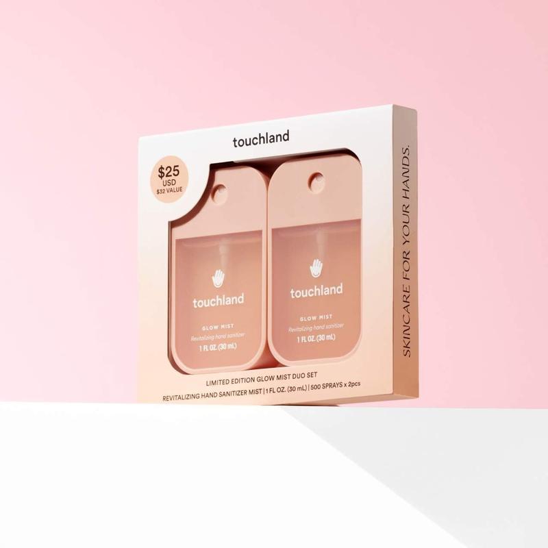 Touchland Limited Edition Glow Mist Revitalizing Hand Sanitizer Duo Value Set Hydrating Touchless