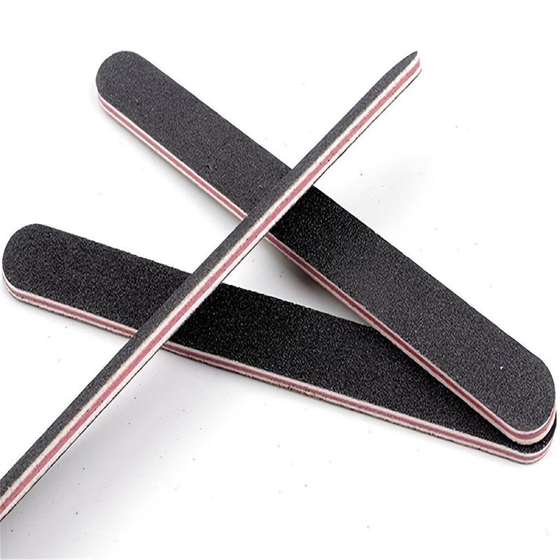 10pcs set Double-sided Nail File, Portable Nail Polishing Tools, Professional Manicure & Pedicure Tool for Women & Girls