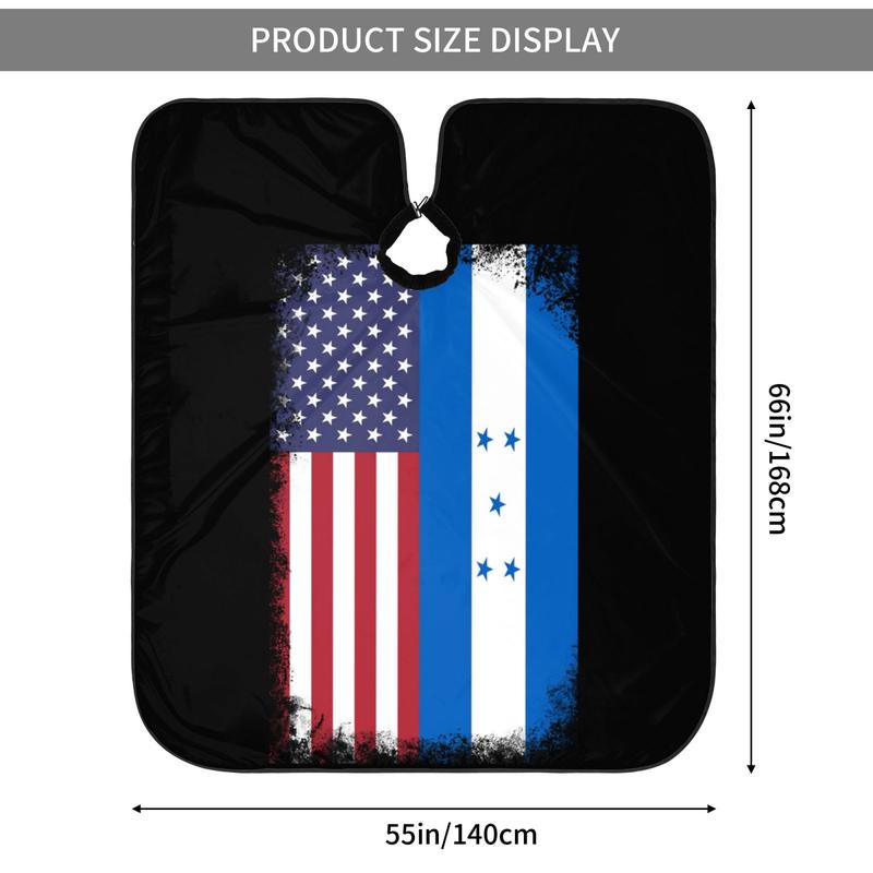 USA Honduras Mix Flag Salon Barber Cape Haircut Apron for Hair Stylist and Home Use - Lightweight and Durable - Comfortable, Hanging