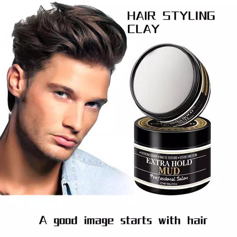 80g Matte Hair Styling Mud, Long Lasting Hair Styling Cream, Hairdressing Clay for Professional Hair Salon, Men's Hair Styling Product