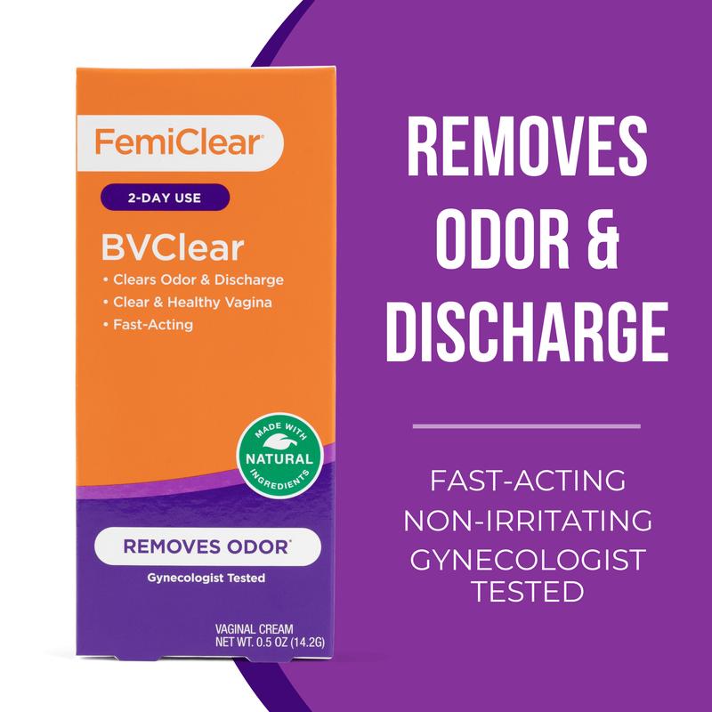 FemiClear BVClear Cream for Feminine Odor. Fast-Acting, Natural Ingredients & Gynecologist Tested